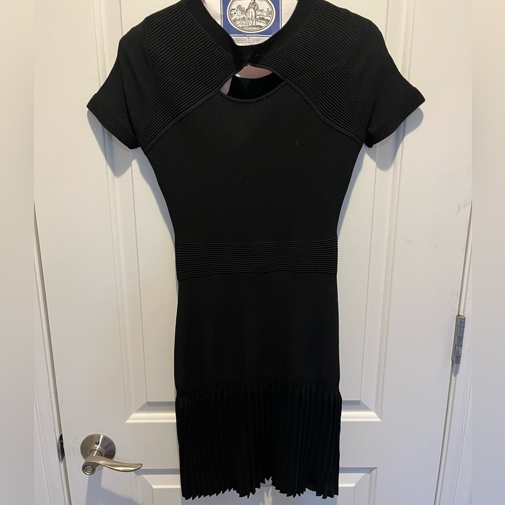 Aqua little black swirl dress - Picture 11 of 16